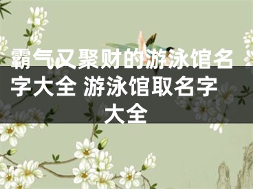霸气又聚财的游泳馆名字大全 游泳馆取名字大全