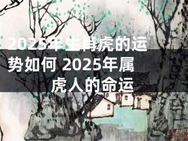 2025年生肖虎的运势如何 2025年属虎人的命运
