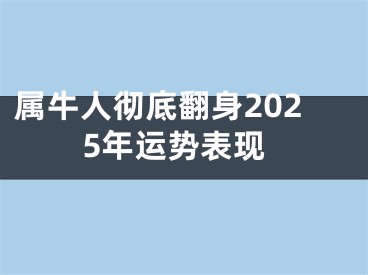 属牛人彻底翻身2025年运势表现