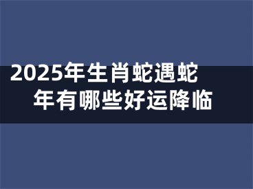 2025年生肖蛇遇蛇年有哪些好运降临