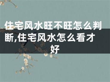 住宅风水旺不旺怎么判断,住宅风水怎么看才好