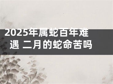 2025年属蛇百年难遇 二月的蛇命苦吗