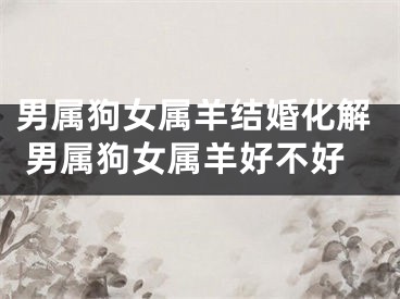 男属狗女属羊结婚化解 男属狗女属羊好不好