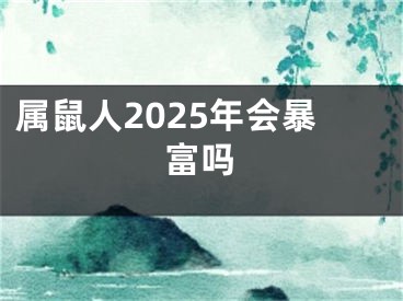 属鼠人2025年会暴富吗