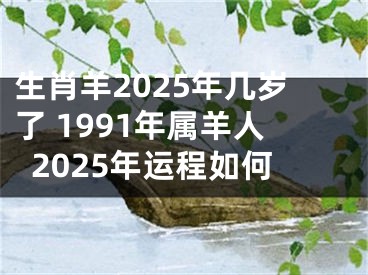 生肖羊2025年几岁了 1991年属羊人2025年运程如何