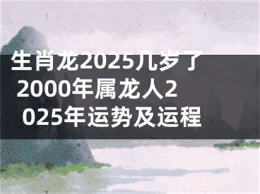 生肖龙2025几岁了 2000年属龙人2025年运势及运程