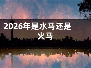 2026年是水马还是火马