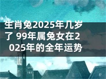 生肖兔2025年几岁了 99年属兔女在2025年的全年运势