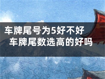 车牌尾号为5好不好 车牌尾数选高的好吗