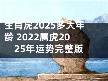 生肖虎2025多大年龄 2022属虎2025年运势完整版