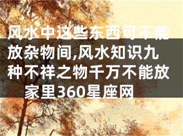 风水中这些东西可不能放杂物间,风水知识九种不祥之物千万不能放家里360星座网