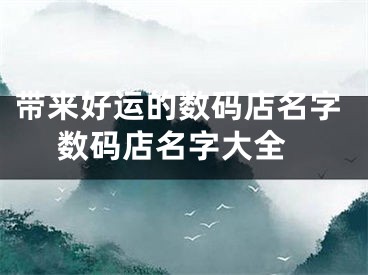 带来好运的数码店名字 数码店名字大全