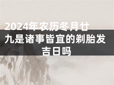 2024年农历冬月廿九是诸事皆宜的剃胎发吉日吗