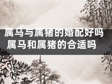 属马与属猪的婚配好吗 属马和属猪的合适吗