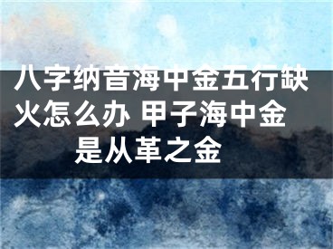 八字纳音海中金五行缺火怎么办 甲子海中金是从革之金 