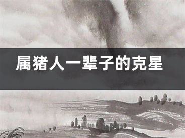 属猪人一辈子的克星