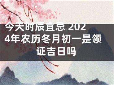 今天时辰宜忌 2024年农历冬月初一是领证吉日吗