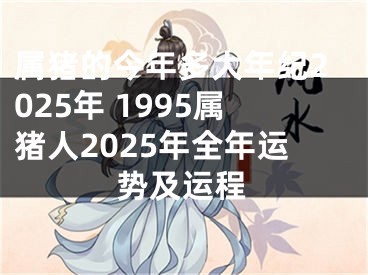 属猪的今年多大年纪2025年 1995属猪人2025年全年运势及运程