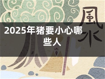 2025年猪要小心哪些人