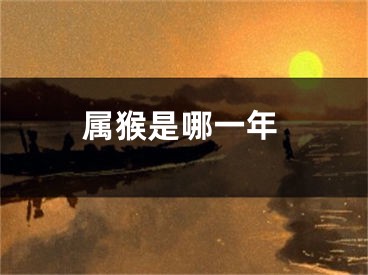 属猴是哪一年
