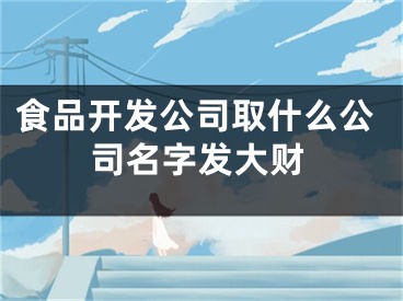 食品开发公司取什么公司名字发大财