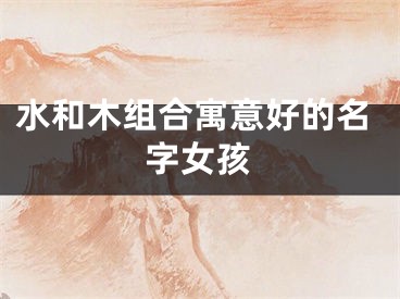 水和木组合寓意好的名字女孩