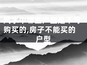 风水中哪些户型是不可购买的,房子不能买的户型