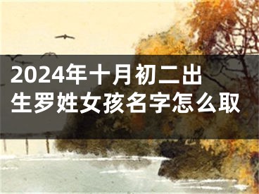 2024年十月初二出生罗姓女孩名字怎么取