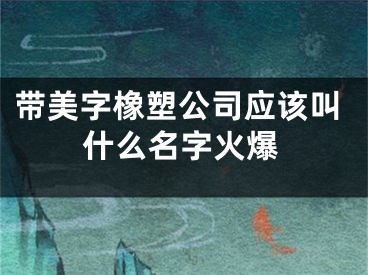带美字橡塑公司应该叫什么名字火爆