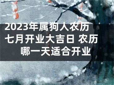 2023年属狗人农历七月开业大吉日 农历哪一天适合开业