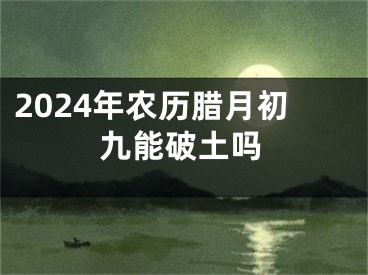 2024年农历腊月初九能破土吗