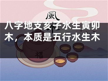 八字地支亥子水生寅卯木，本质是五行水生木 