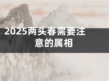 2025两头春需要注意的属相