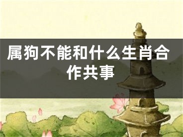 属狗不能和什么生肖合作共事