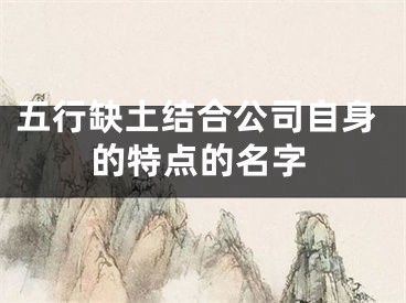五行缺土结合公司自身的特点的名字