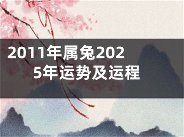 2011年属兔2025年运势及运程