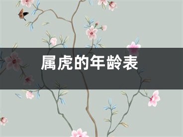 属虎的年龄表