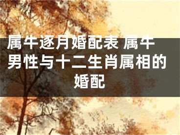 属牛逐月婚配表 属牛男性与十二生肖属相的婚配