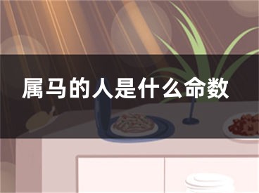 属马的人是什么命数