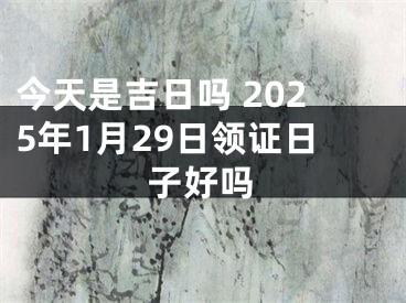 今天是吉日吗 2025年1月29日领证日子好吗