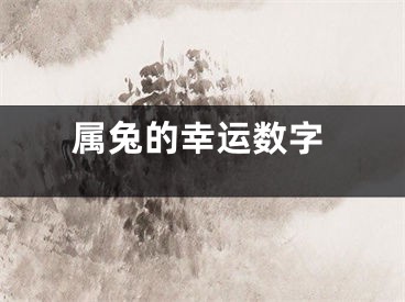 属兔的幸运数字