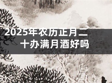 2025年农历正月二十办满月酒好吗