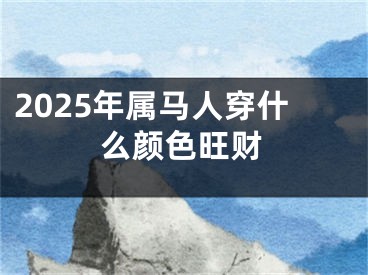 2025年属马人穿什么颜色旺财