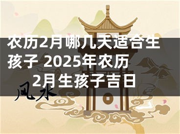 农历2月哪几天适合生孩子 2025年农历2月生孩子吉日