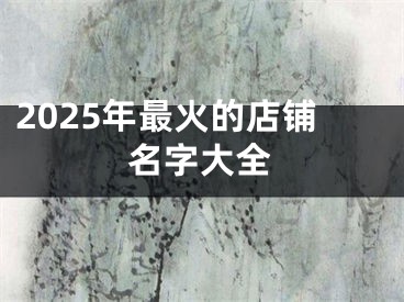 2025年最火的店铺名字大全