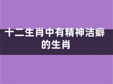 十二生肖中有精神洁癖的生肖