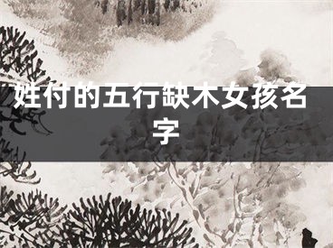 姓付的五行缺木女孩名字