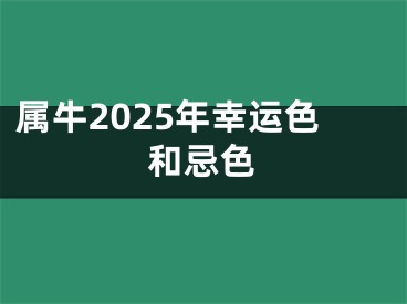 属牛2025年幸运色和忌色