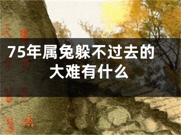75年属兔躲不过去的大难有什么
