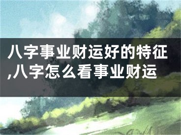 八字事业财运好的特征,八字怎么看事业财运